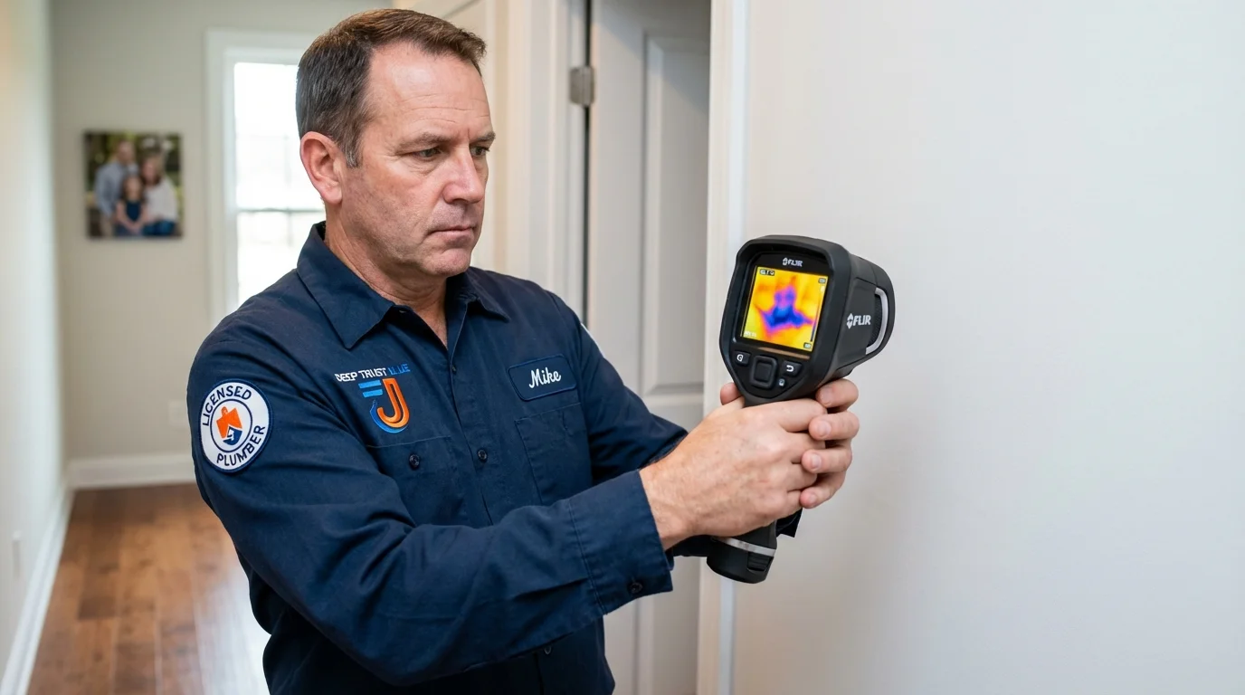 Thermal imaging leak detection by Johns Plumbing LLC in Massena